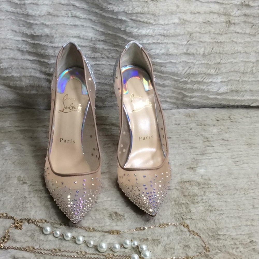 Christian louboutin crystal follies size 36.5/6.5
